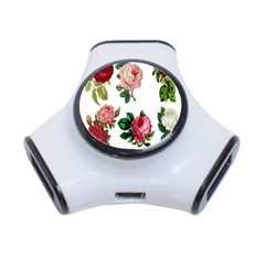 Roses-white 3-port Usb Hub by nateshop