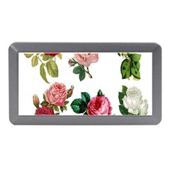 Roses-white Memory Card Reader (mini) by nateshop