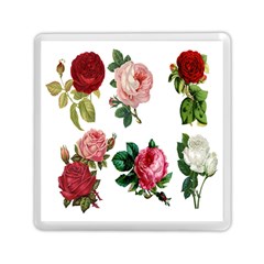 Roses-white Memory Card Reader (square) by nateshop