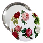 Roses-white 3  Handbag Mirrors Front