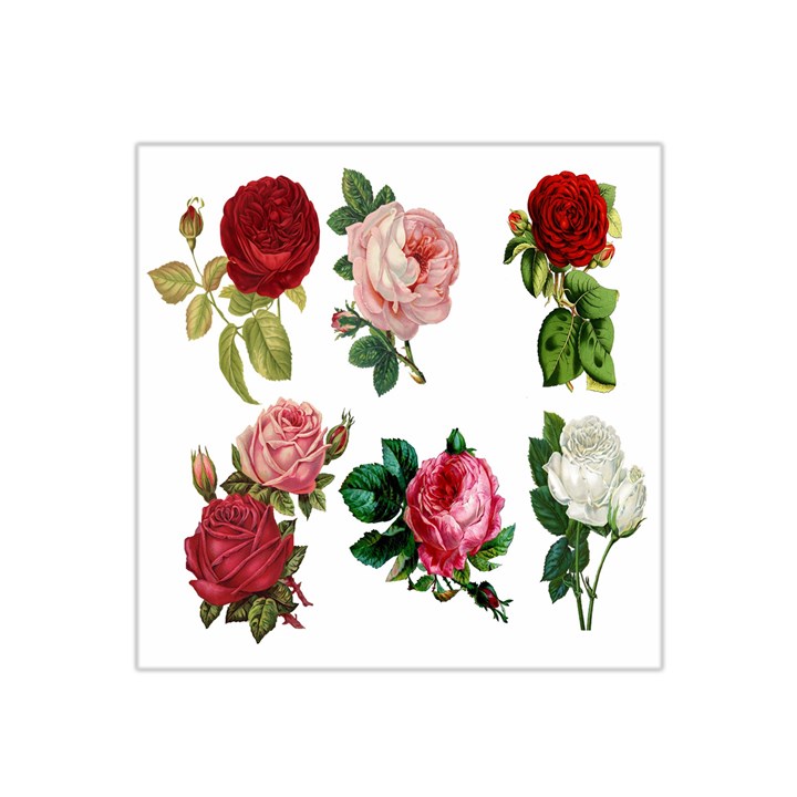 Roses-white Satin Bandana Scarf 22  x 22 