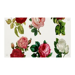 Roses-white Banner And Sign 5  X 3  by nateshop