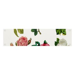 Roses-white Banner And Sign 4  X 1  by nateshop