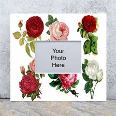 Roses-white White Wall Photo Frame 5  X 7  by nateshop