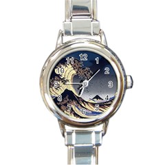 The Great Wave Off Kanagawa Japan Japanese Waves Round Italian Charm Watch by pakminggu