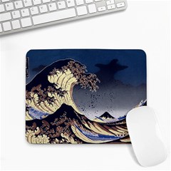 The Great Wave Off Kanagawa Japan Japanese Waves Small Mousepad by pakminggu