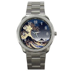 The Great Wave Off Kanagawa Japan Japanese Waves Sport Metal Watch by pakminggu