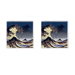 The Great Wave Off Kanagawa Japan Japanese Waves Cufflinks (square) by pakminggu