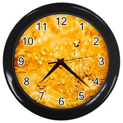 Water-gold Wall Clock (black) by nateshop