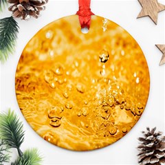 Water-gold Round Ornament (two Sides) by nateshop