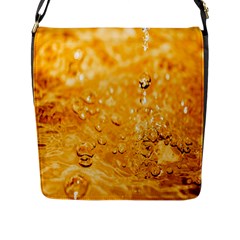 Water-gold Flap Closure Messenger Bag (l) by nateshop