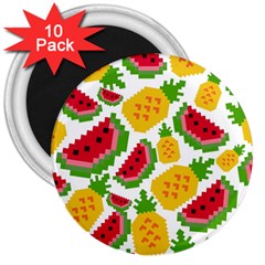 Watermelon -12 3  Magnets (10 Pack)  by nateshop