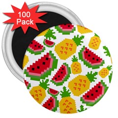 Watermelon -12 3  Magnets (100 Pack) by nateshop