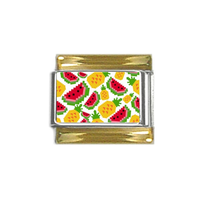 Watermelon -12 Gold Trim Italian Charm (9mm)