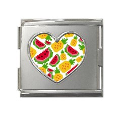 Watermelon -12 Mega Link Heart Italian Charm (18mm) by nateshop