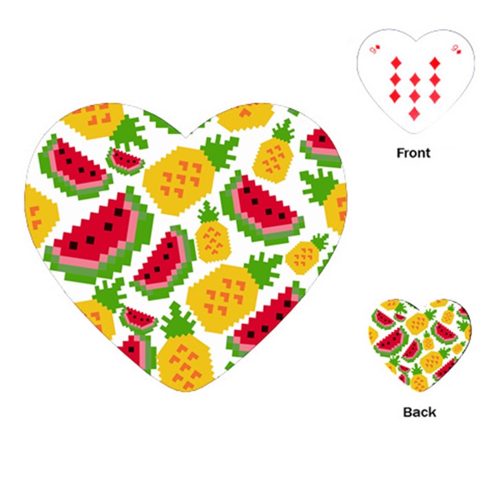 Watermelon -12 Playing Cards Single Design (Heart)