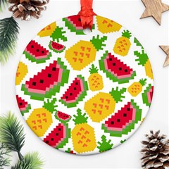 Watermelon -12 Round Ornament (two Sides) by nateshop