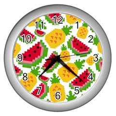 Watermelon -12 Wall Clock (silver) by nateshop