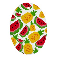 Watermelon -12 Oval Ornament (two Sides) by nateshop