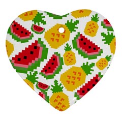 Watermelon -12 Heart Ornament (two Sides) by nateshop