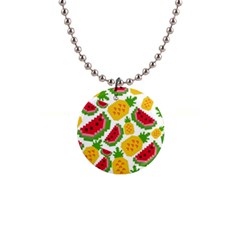 Watermelon -12 1  Button Necklace by nateshop