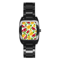 Watermelon -12 Stainless Steel Barrel Watch by nateshop