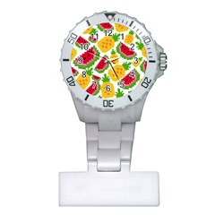 Watermelon -12 Plastic Nurses Watch by nateshop