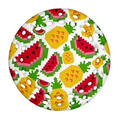 Watermelon -12 Ornament (round Filigree)