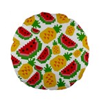 Watermelon -12 Standard 15  Premium Flano Round Cushions Front