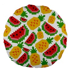 Watermelon -12 Large 18  Premium Flano Round Cushions by nateshop