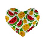 Watermelon -12 Standard 16  Premium Flano Heart Shape Cushions Front