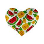 Watermelon -12 Standard 16  Premium Flano Heart Shape Cushions Back