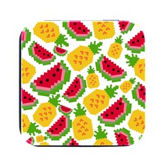 Watermelon -12 Square Metal Box (black) by nateshop