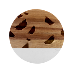 Watermelon -12 Marble Wood Coaster (round) by nateshop