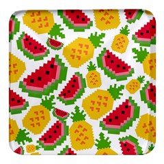 Watermelon -12 Square Glass Fridge Magnet (4 Pack) by nateshop