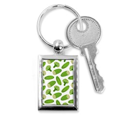 Vegetable Pattern With Composition Broccoli Key Chain (rectangle) by pakminggu