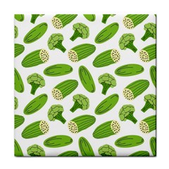 Vegetable Pattern With Composition Broccoli Face Towel by pakminggu