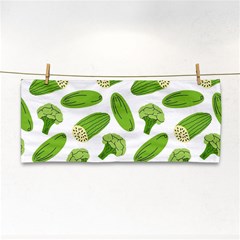 Vegetable Pattern With Composition Broccoli Hand Towel by pakminggu