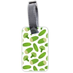 Vegetable Pattern With Composition Broccoli Luggage Tag (two Sides) by pakminggu