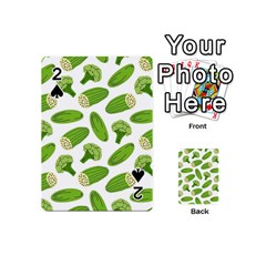 Vegetable Pattern With Composition Broccoli Playing Cards 54 Designs (mini) by pakminggu