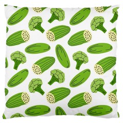 Vegetable Pattern With Composition Broccoli Large Cushion Case (one Side) by pakminggu