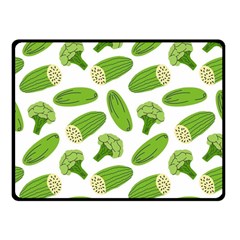 Vegetable Pattern With Composition Broccoli Two Sides Fleece Blanket (small) by pakminggu