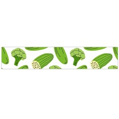 Vegetable Pattern With Composition Broccoli Large Premium Plush Fleece Scarf  by pakminggu