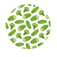 Vegetable Pattern With Composition Broccoli Mini Round Pill Box (pack Of 5) by pakminggu