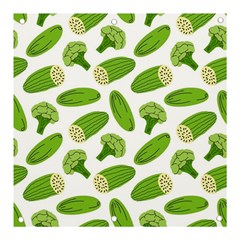 Vegetable Pattern With Composition Broccoli Banner And Sign 3  X 3  by pakminggu