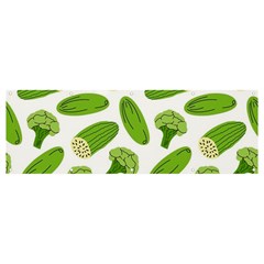 Vegetable Pattern With Composition Broccoli Banner And Sign 12  X 4  by pakminggu