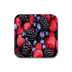 Berries-01 Rubber Square Coaster (4 Pack) by nateshop