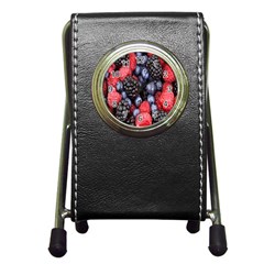 Berries-01 Pen Holder Desk Clock by nateshop