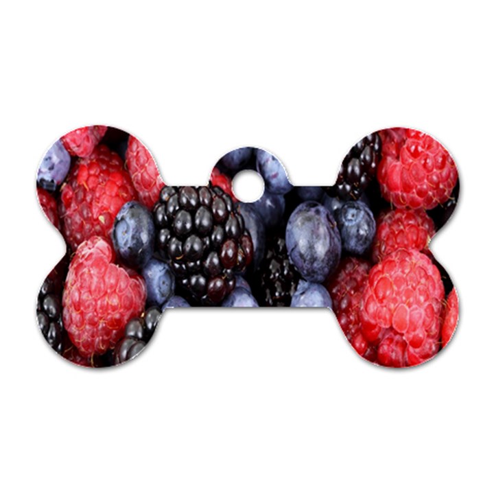 Berries-01 Dog Tag Bone (Two Sides)