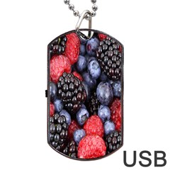 Berries-01 Dog Tag Usb Flash (one Side) by nateshop